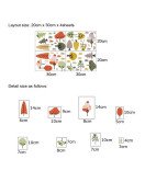 Home Decoration Self Adhesive Cute Tree Boho Design Baby Room Wall Stickers