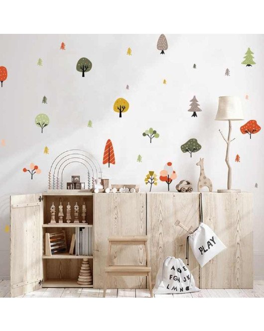 Home Decoration Self Adhesive Cute Tree Boho Design Baby Room Wall Stickers
