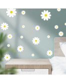 Living Room Decoration Self Adhesive 3d Boho Design White Wall Stickers Flowers