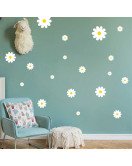 Living Room Decoration Self Adhesive 3d Boho Design White Wall Stickers Flowers