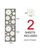 Living Room Decoration Self Adhesive 3d Boho Design White Wall Stickers Flowers