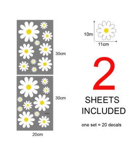 Living Room Decoration Self Adhesive 3d Boho Design White Wall Stickers Flowers