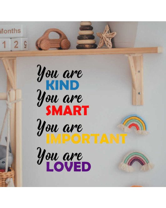 Baby Room Wall Decoration Cartoon Vinyl Quote Inspirational Saying Stickers