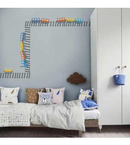 Self Adhesive Peel And Stick Cartoon Cars Sticker Wall Room Kids