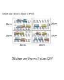 Self Adhesive Peel And Stick Cartoon Cars Sticker Wall Room Kids