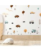 Removable Classroom Decoration Cartoon Cars Kindergarten Wall Stickers