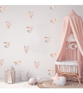 School Classroom Decoration Cartoon Rabbit Children Wall Stickers - Model Sf23036