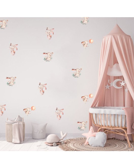 School Classroom Decoration Cartoon Rabbit Children Wall Stickers - Model Sf23036