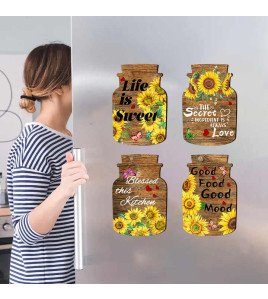 Home Decoration Vinyl Quote Sunflower Kitchen Wall Stickers