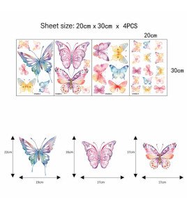 Home Decoration Self Adhesive Bedroom 3d Wall Sticker Butterfly