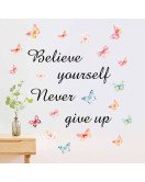 Kids Room Decoration Butterfly With Inspirational Wall Stickers With Words