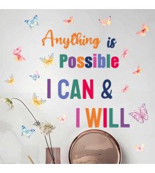Classroom Decoration Colorful Inspirational Wall Stickers Decals Quotes