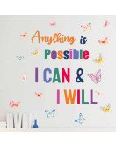 Classroom Decoration Colorful Inspirational Wall Stickers Decals Quotes