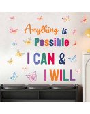 Classroom Decoration Colorful Inspirational Wall Stickers Decals Quotes