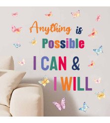 Classroom Decoration Colorful Inspirational Wall Stickers Decals Quotes