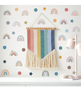 Nursery Decoration Boho Star Dat Rainbow Wall Stickers - Model Sf23069