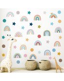 Nursery Decoration Boho Star Dat Rainbow Wall Stickers - Model Sf23069
