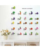 Kids' Room Decoration Cartoon Fruit English Alphabet Wall Sticker Nursery School Wall Mural - Model Sf23075