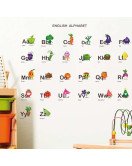 Kids' Room Decoration Cartoon Fruit English Alphabet Wall Sticker Nursery School Wall Mural - Model Sf23075