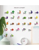 Kids' Room Decoration Cartoon Fruit English Alphabet Wall Sticker Nursery School Wall Mural - Model Sf23075