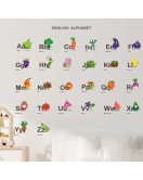 Kids' Room Decoration Cartoon Fruit English Alphabet Wall Sticker Nursery School Wall Mural - Model Sf23075