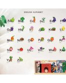 Kids' Room Decoration Cartoon Fruit English Alphabet Wall Sticker Nursery School Wall Mural - Model Sf23075