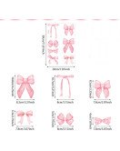 Pink Bow Die Cut Vinyl Sticker Waterproof Uv Printed Home Decoration For Girls' Room Or Living Room - Model Sf23077