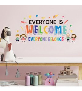 Adhesive Cartoon Colorful Inspirational Quotes Wall Sticker School Them - Model Sf23078