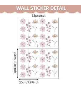 Living Room Boho Design 3d Flower Wall Stickers For Nursery - Model Sf23093