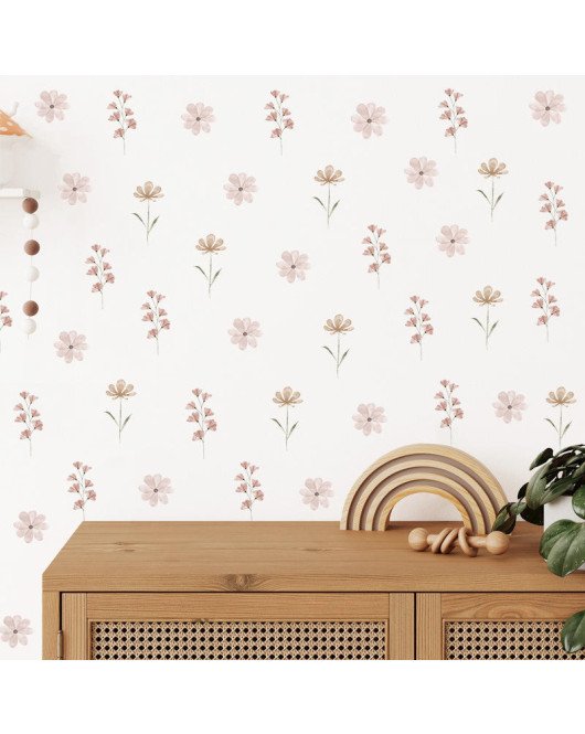 Living Room Boho Design 3d Flower Wall Stickers For Nursery - Model Sf23093