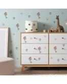Baby Nursery Cartoon Mermaid Wrapping Sticker On The Wall - Model Sf23094