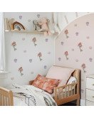 Baby Nursery Cartoon Mermaid Wrapping Sticker On The Wall - Model Sf23094
