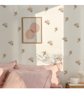 Girls Room Decoration Vinyl 3d Hoho Design Flower Puffy Wall Sticker - Model Sf23095