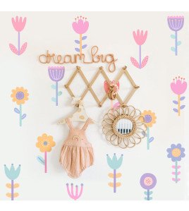 Home Decoration Self-adhesive Removable Cute 3d Boho Design Wall Flower Stickers - Model Sf23096