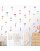 Home Decoration Self-adhesive Removable Cute 3d Boho Design Wall Flower Stickers - Model Sf23096