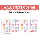 Home Decoration Self-adhesive Removable Cute 3d Boho Design Wall Flower Stickers - Model Sf23096