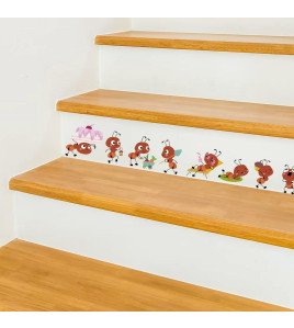 Home Wall Decoration Self-adhesive 3d Ant Self-adhesive Stair Sticker - Model Sf23107
