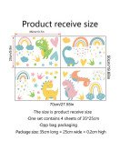 Self-Adhesive Removable Wholesale Cartoon Dinosaur Wall Stickers For Kids Room