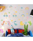 Self-Adhesive Removable Wholesale Cartoon Dinosaur Wall Stickers For Kids Room