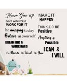 Home Wall Decoration Self Adhesive Inspirational Stickers With Positive Quotes