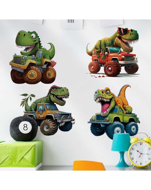 Self Adhesive Bedroom Decoration 3D Cartoon Dinosaur Sticker Tiles For Wall Kids