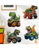 Self Adhesive Bedroom Decoration 3D Cartoon Dinosaur Sticker Tiles For Wall Kids