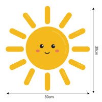 3D Cartoon Sun Baby Nursery Wall Stickers