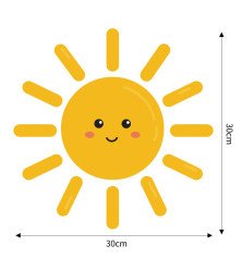 3d Cartoon Sun Baby Nursery Wall Stickers Picture - Model Sf3305