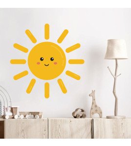 3d Cartoon Sun Baby Nursery Wall Stickers Picture - Model Sf3305