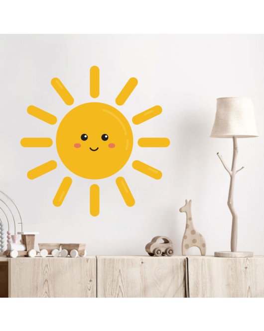 3d Cartoon Sun Baby Nursery Wall Stickers Picture - Model Sf3305