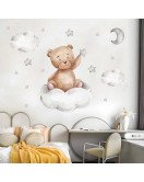 Hot Sale Baby Room Cartoon Bear With Cloud Decorative Wall Stickers
