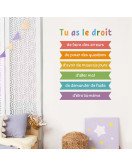 French Motivation Quote Wall Stickers Colorful Ribbon Vinyl Educational Kids' Room Nursery Wall Stickers - Model Sf34073