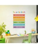 French Motivation Quote Wall Stickers Colorful Ribbon Vinyl Educational Kids' Room Nursery Wall Stickers - Model Sf34073