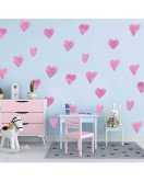 Home Wall Decoration Self Adhesive Pink 5d Stickers Heart Design